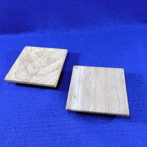 Vintage Pair of Stone / Sandstone Coasters